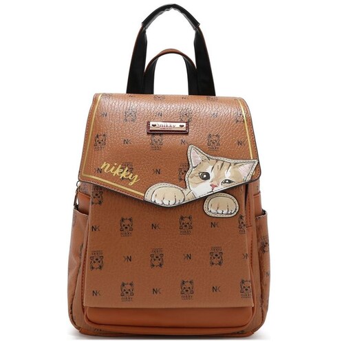 Mochila Backpack Nikky By Nicole Lee Café© para Mujer