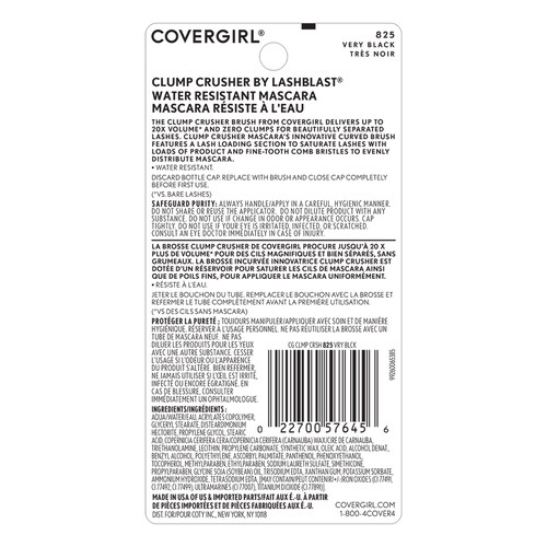 Máscara de Pestañas Waterproof Cover Girl