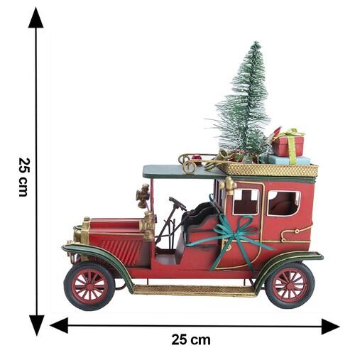 Carro Navideño de Metal Running