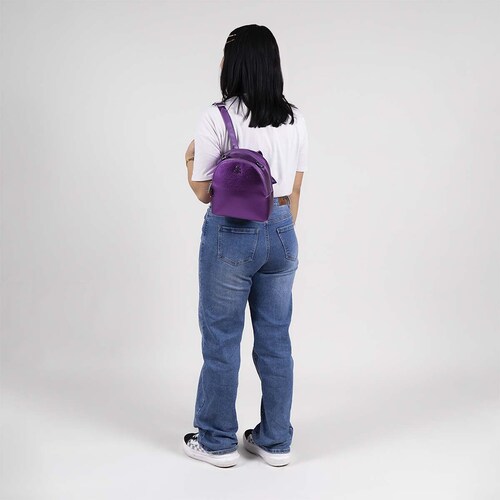 Bolso Backpack Barbie By Gorett Morado  para Mujer