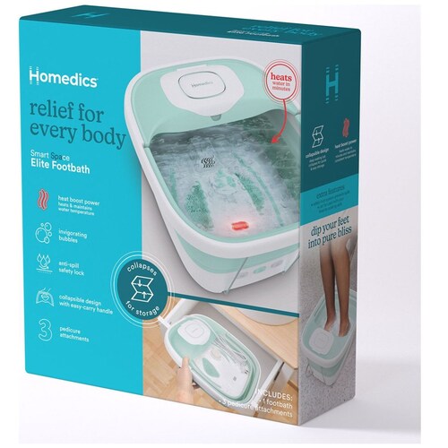 Spa para Pies Elite Smart Space Calentamiento de Agua Homedics