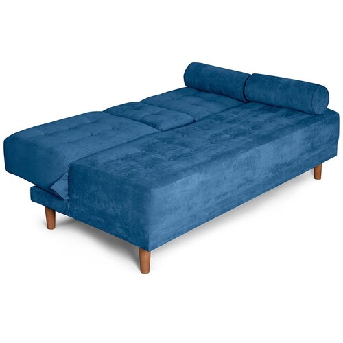 Sofá Cama Zambroni Azul Makora