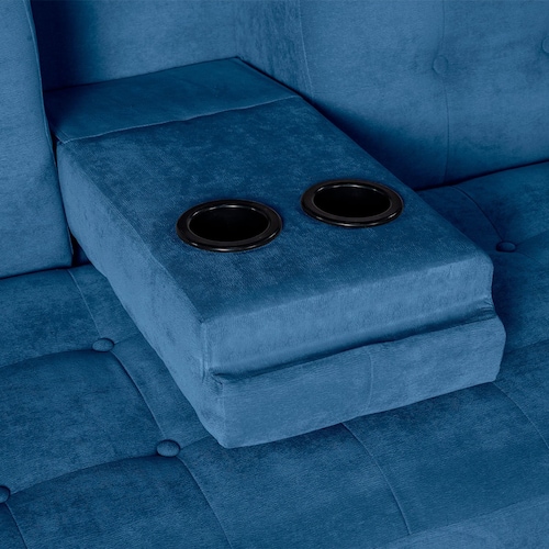 Sofá Cama Zambroni Azul Makora