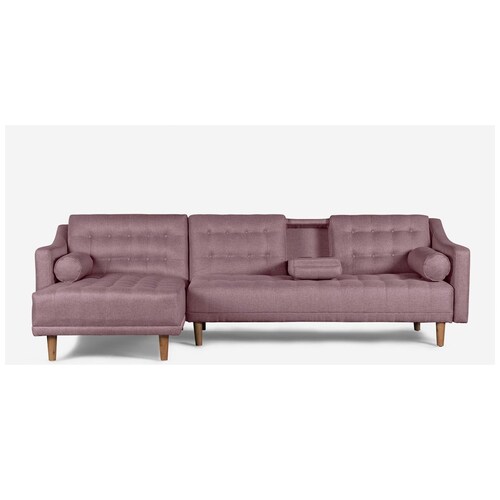 Sala Modular Sofá Cama Rosa Duomo Makora