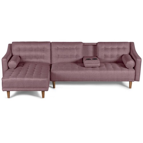 Sala Modular Sofá Cama Rosa Duomo Makora