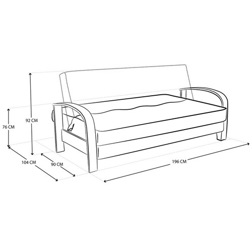 Sofá Cama Alabama 2 Gris Violanti