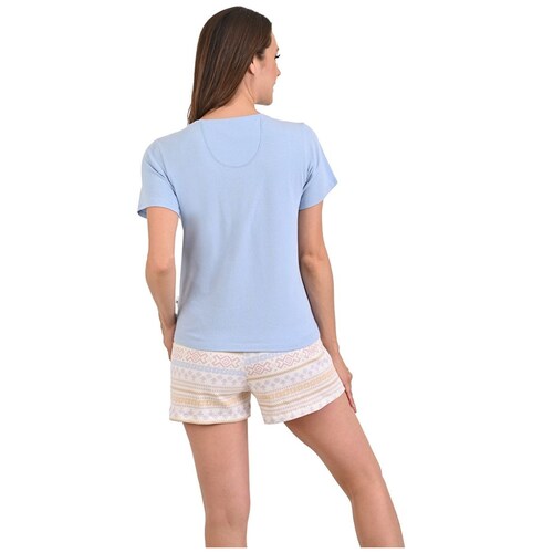 Conjunto Pijama Sho Shi de Short con Muñecos para Mujer