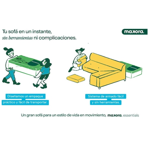 Sofá Cama Zambroni Azul Makora