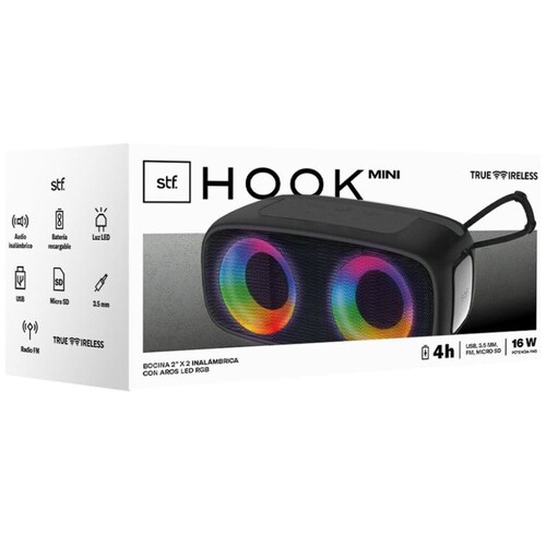 Bocina Bluetooth Stf Hook Negro