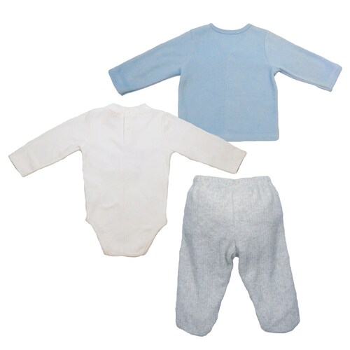 Conjunto de Body, Chamarra y Pantalón para Bebé Niño Mondo Bambino