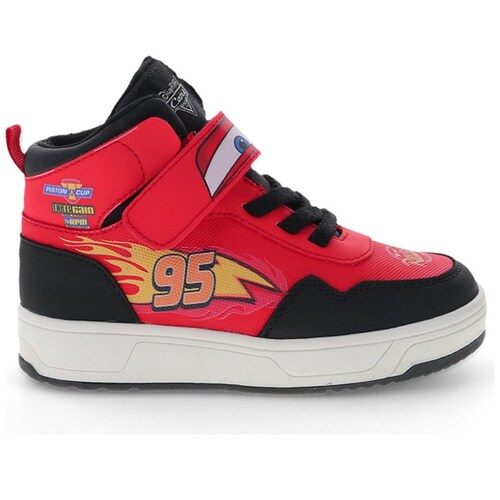  Tenis Bota Cars 12-17 Rojo Personajes para Niño