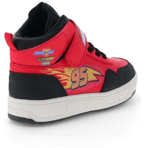  Tenis Bota Cars 12-17 Rojo Personajes para Niño