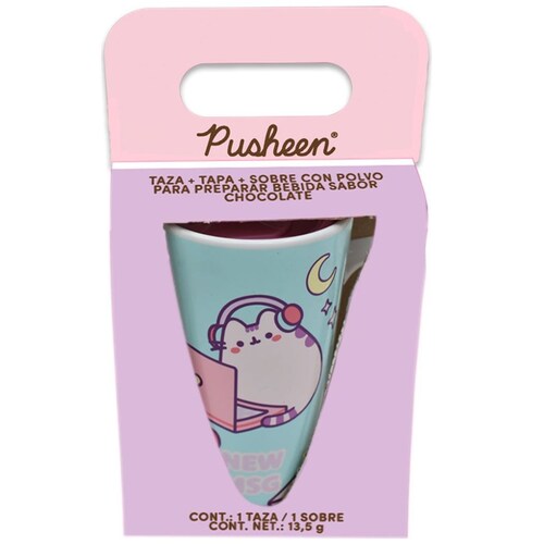 Pusheen Taza Alta con Tapa Y Cocoa Galeria Dc