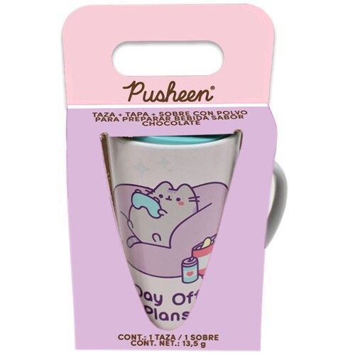 Pusheen Taza Alta con Tapa Y Cocoa Galeria Dc