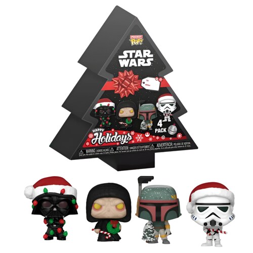 Funko Pocket Pop: Star Wars - Caja Arbol de Navidad 4 Pack