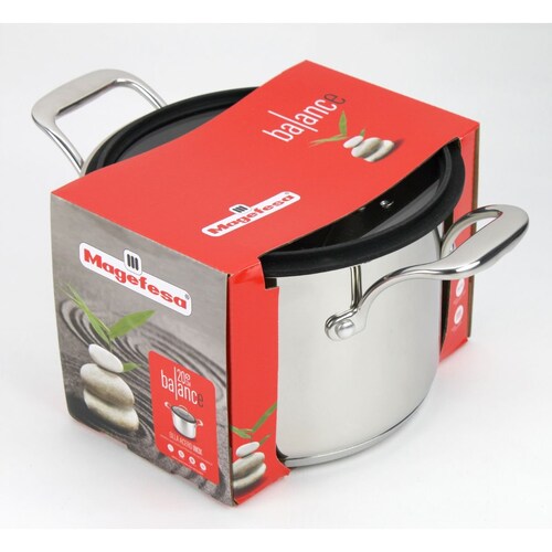Olla 20 Cm Balance Acero Inoxidable Magefesa