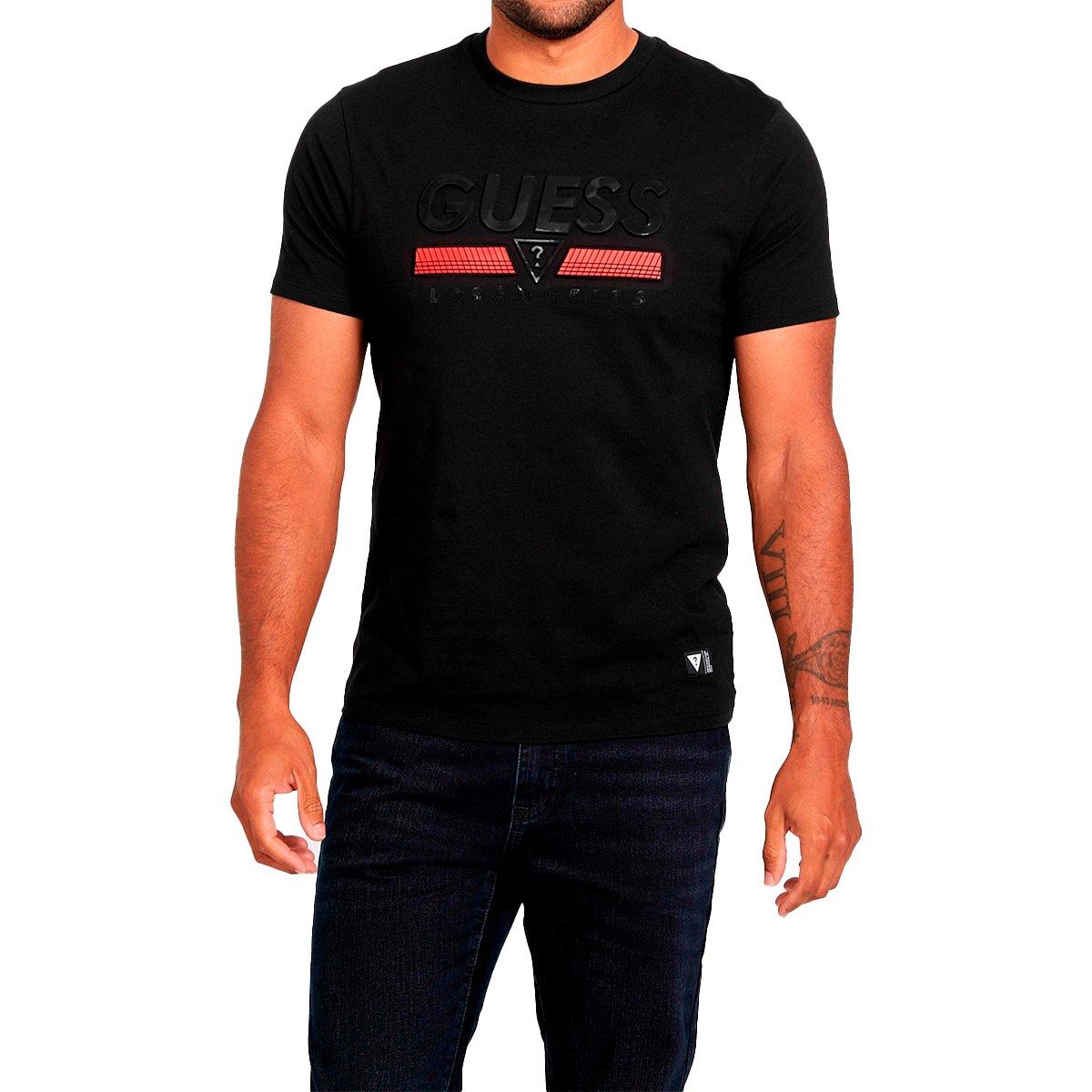 Playera Guess Hombre Camiseta Guess Rayas Rojas Camiseta Guess