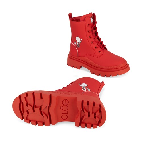 Botín Rojo Hello Kitty para Mujer Cloe