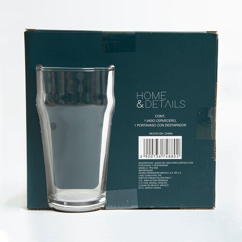Tarro Cerveza de Vidrio Hierro Transparente Home&details