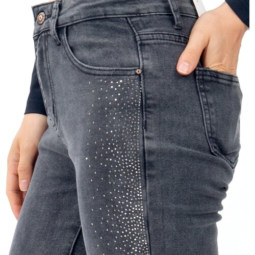 Jeans Skinny Fit Forever 21 Pedrería para Mujer Juniors