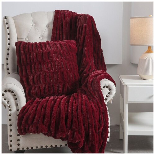Frazada Standard  Rojo Obscuro Home Nature