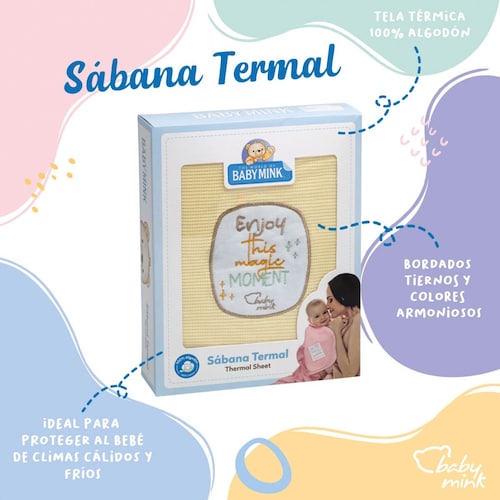 Sabana Termal con Bordado Baby Mink