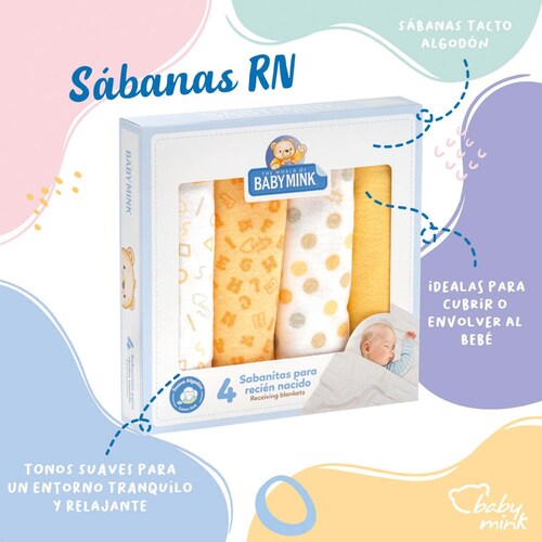 Set de Sabanas Recién Nacido Baby Mink