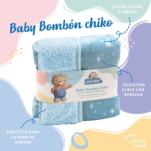 Cobertor con Sherpa Bombon Baby Mink