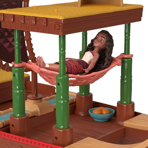 Moana 2 Set Canoa de Aventuras con Mini Muñeca y Accesorios Mattel