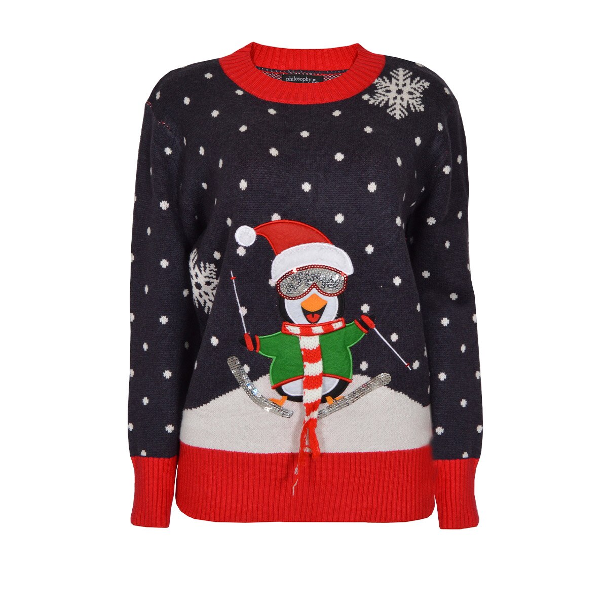 Suéter Navideño de Pingüino Philosophy para Mujer.