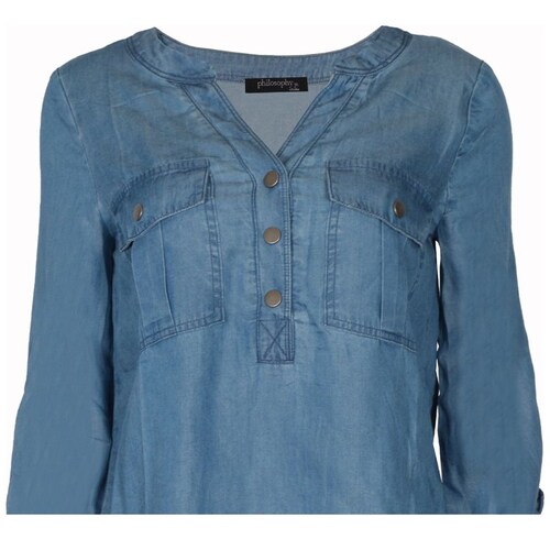 Blusa de Mezclilla con Bolsillos para Mujer Philosophy