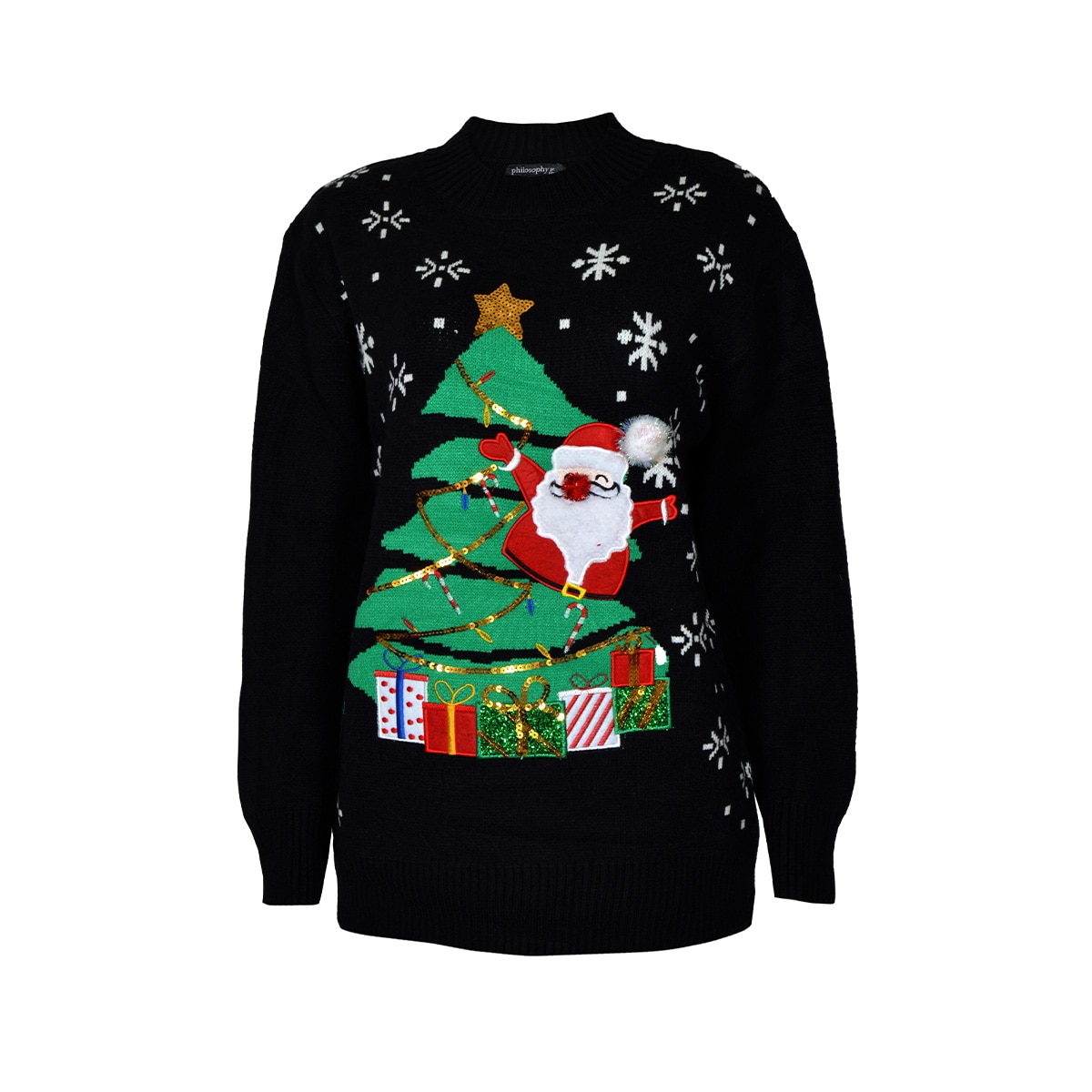 Suéter Navideño de Santa Claus Philosophy Jr Plus para Mujer.