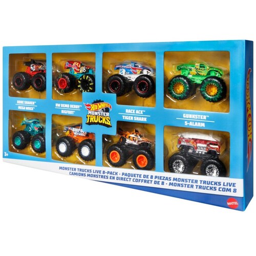 Monster Trucks Hot Wheels - 8 Camionetas Mattel