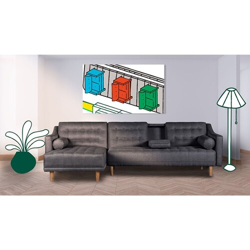 Sala Modular Sofá Cama Oxford Duomo Makora