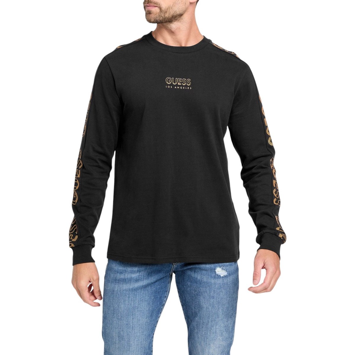 Polera Guess Mujer Camiseta Guess Negra Y Dorada Guess MercadoLibre