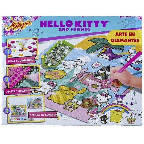 Hello Kitty And Friends Arte en Diamantes Mi Alegria
