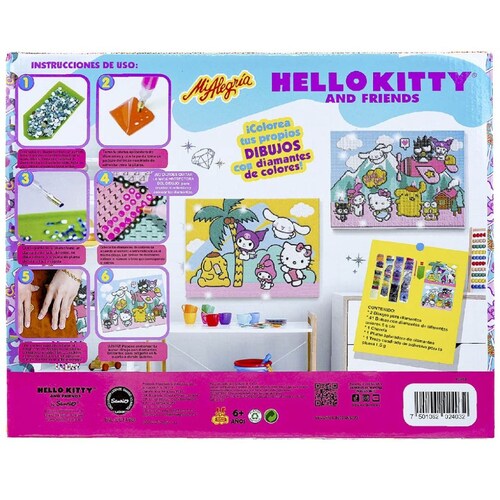 Hello Kitty And Friends Arte en Diamantes Mi Alegria