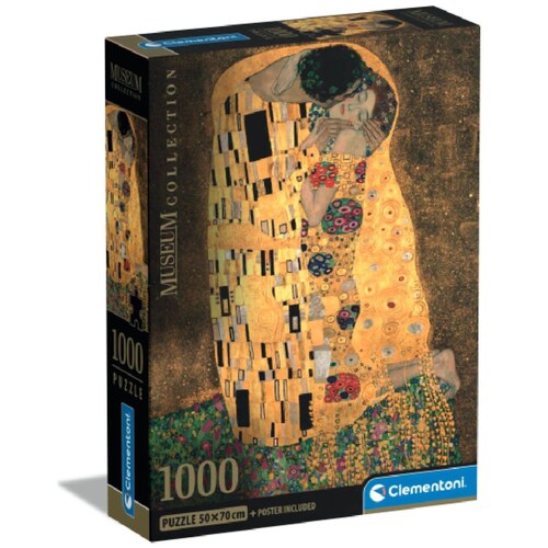 Rompecabezas 1000 Piezas Compacto Museos el Beso - Gustav Klimt Clementoni