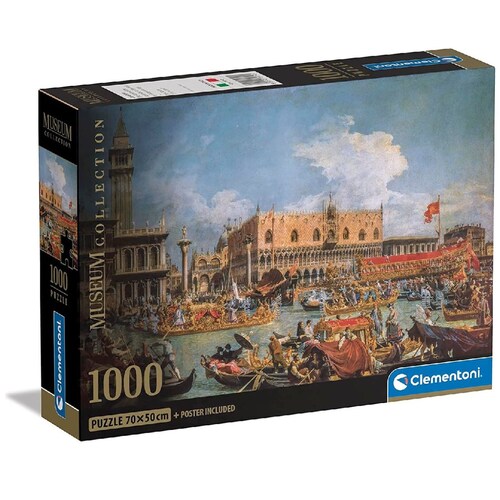 Rompecabezas 1000 Piezas Museos Compacto Canaletto el Regreso Del Bucintoro el Día de la Ascensión Clementoni