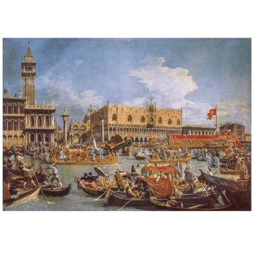 Rompecabezas 1000 Piezas Museos Compacto Canaletto el Regreso Del Bucintoro el Día de la Ascensión Clementoni