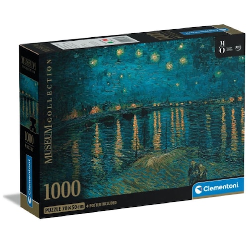 Rompecabezas 1000 Piezas Muesos Compacto Van Gogh - Noche Estrellada Clementoni
