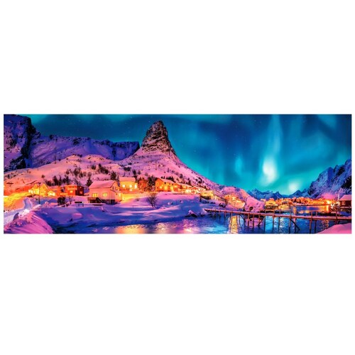 Rompecabezas de 1000 Piezas Hqc Panorama Noche de Colores Lofoten Clementoni