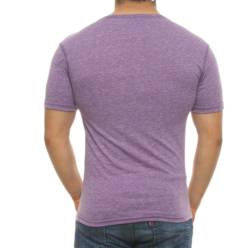 Playera Básica Henley para Hombre Silver Plate