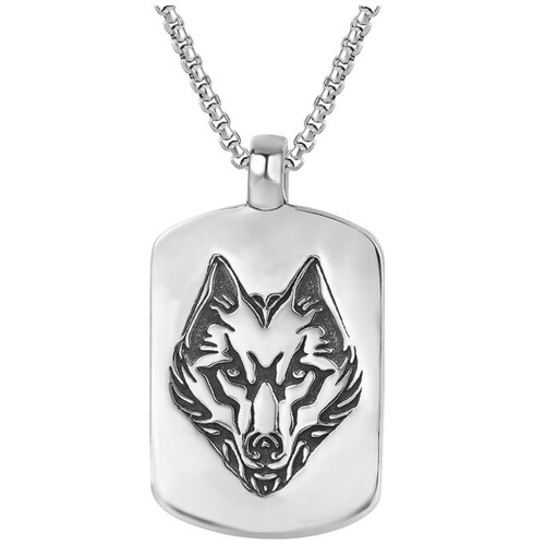 Collar Lobo Plateado para Hombre Lee Cooper