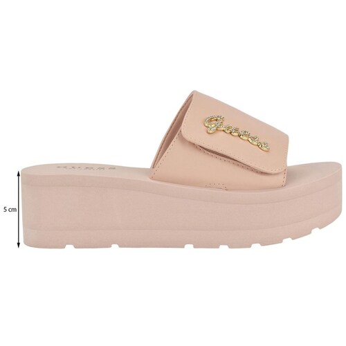 Sandalia Logo Dorado para Mujer Guess