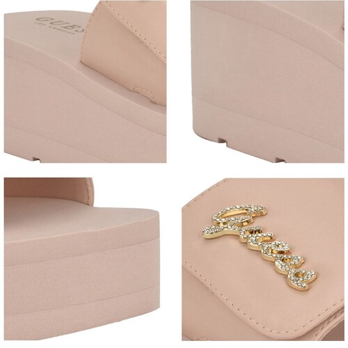 Sandalia Logo Dorado para Mujer Guess
