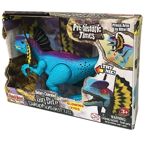 Dinosaurio Dilophosaurus Acción de Batería Red Box