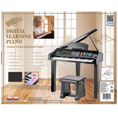Piano Digital With Stool Red Box