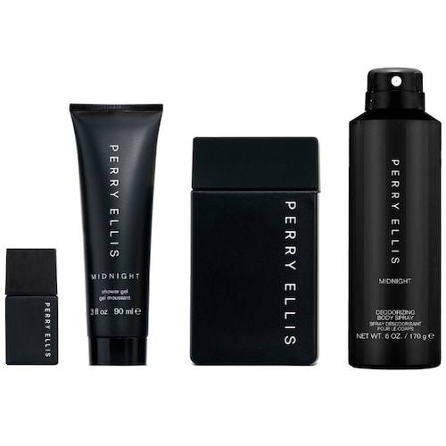 Estuche Eau de Toilette Perry Ellis 4Pc Midnight 100 Ml para Hombre