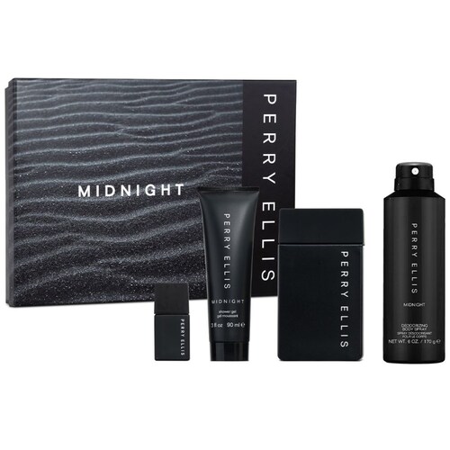 Estuche Eau de Toilette Perry Ellis 4Pc Midnight 100 Ml para Hombre